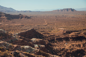 Fototapeta na wymiar Landscape from mountain of Zion Natural Park in Virgin, Utah