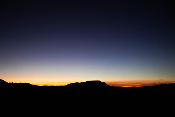 Last light in in Zion National Park at morning in Virgin, Utah