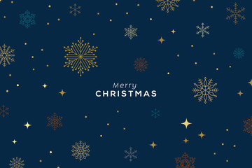 Fototapeta na wymiar Holiday greeting card design with snowflakes.