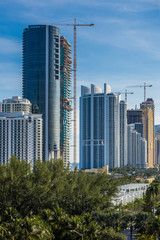 Close-up view of Sunny Isles Beach skyline