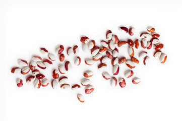 bean  top view  isolated on a white background