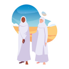 women pilgrim hajj , day of Dhul Hijjah