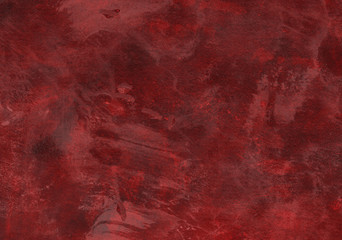 Multilayer abstract mystical grunge background. Light and dark stripes, stains, fancy patterns, spots on a dark red backdrop