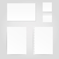 Paper sheets mock ups.