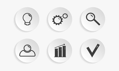 Business icons for infographic.