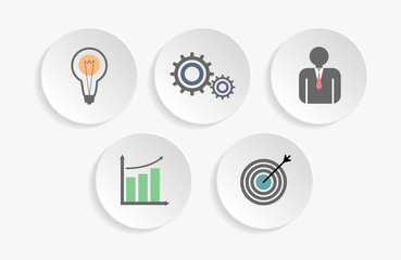 Fototapeta premium Business icons for infographic.
