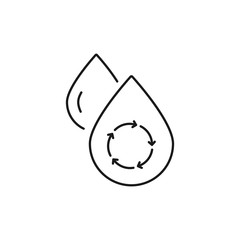 environmental water - minimal line web icon. simple vector illustration. concept for infographic, website or app.