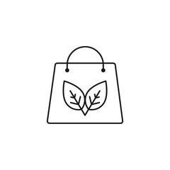 organic bag - minimal line web icon. simple vector illustration. concept for infographic, website or app.