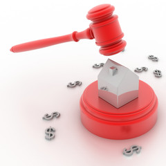 House choice and real estate concepts, original 3d rendering