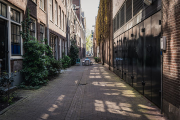 table on a narrow street