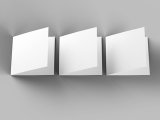 Fototapeta premium Brochure in square format folded to two - mockup. 3d illustration