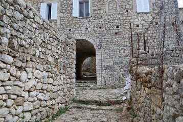 Fototapeta na wymiar Views of old town Himare, Albania.