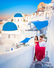 Couple in Santorini