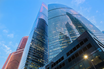 Fototapeta na wymiar buildings of Moscow business center Moscow - city