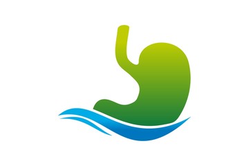 Stomach Logo vector illustration design - creative Gastroenterology Healthy Logo element icon, Stomach healthcare icon vector template