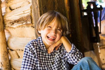 portrait of 6 year old boy