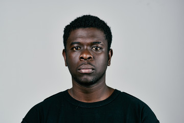 Obraz premium portrait of a man isolated on black background