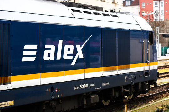 regensburg, bavaria/germany - 20 11 19: alex passenger train near regensburg germany