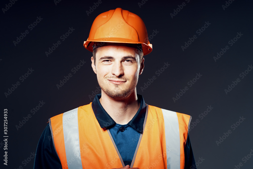 Wall mural portrait of a worker