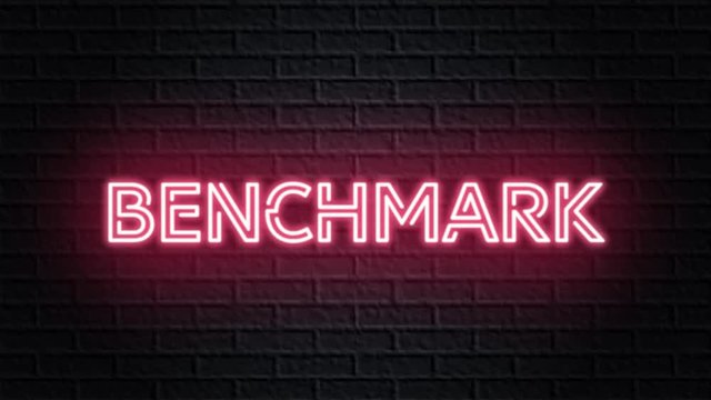 red neon video animation benchmark