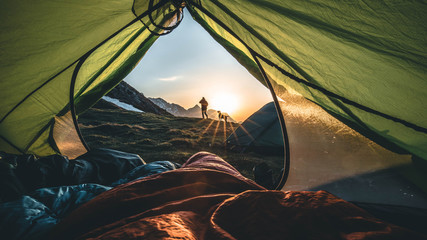 morning tent view