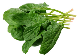 spinach leaves isolate on white background. Healthy food.