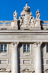facade of the Royal Palace in Madrid, Spain