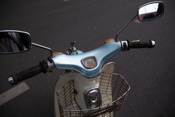 Vintage Motorcycle screen displayed speedometer,..Concept: Odometer control classic old instrument...