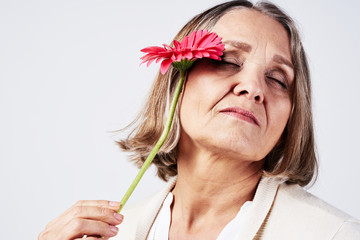 girl with flower