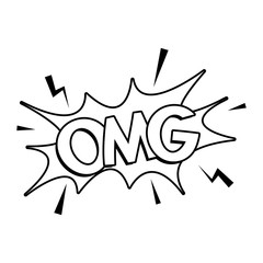 omg word pop art style