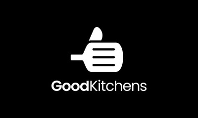 illustration logo from good hand with spatula logo design concept
