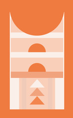 Orange Minimal Poster Composition Print 23
