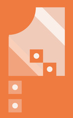 Orange Minimal Poster Composition Print 