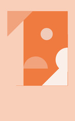 Orange Minimal Poster Composition Print 64