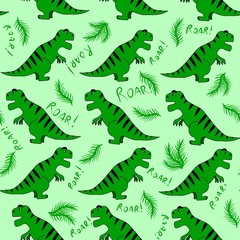 seamless pattern of a dinosaur