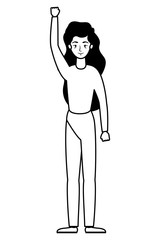 young woman avatar character icon