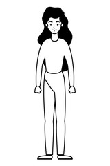 young woman avatar character icon