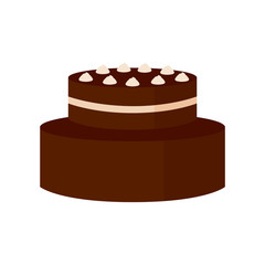 Isolated birthday cake