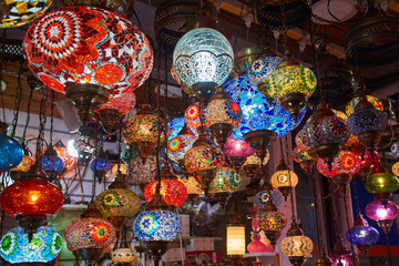 Turkish lamps for sale in the Grand Bazaar, Istanbul