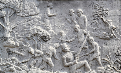 Javanese reliefs that tell the story of the Mataram kingdom