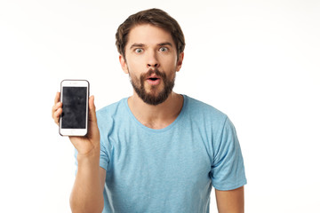 young man with mobile phone