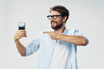 man with mobile phone