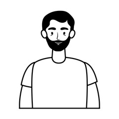 young man with beard avatar character
