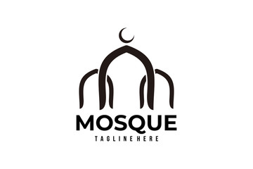 mosque logo icon vector isolated