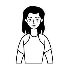 young woman avatar character icon