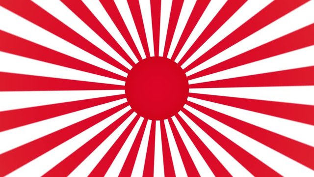 The rays of sunlight in the Japanese style. Red circle graphic layer and diffused light radiation Symbol of japan.