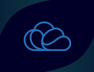 Creative abstract cloud shape icon design. Vector logo graphics