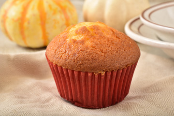 Cornbread muffin close up