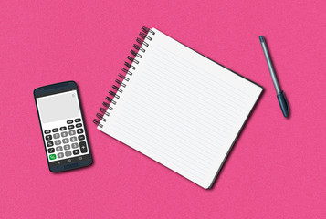 Notebook on the table