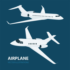 Airplane. Airplanes hand drawn vector illustrations set.  